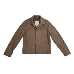 American Eagle “Waxed Style”  Canvas Men’s Size Small Brown Trucker Jacket Coat